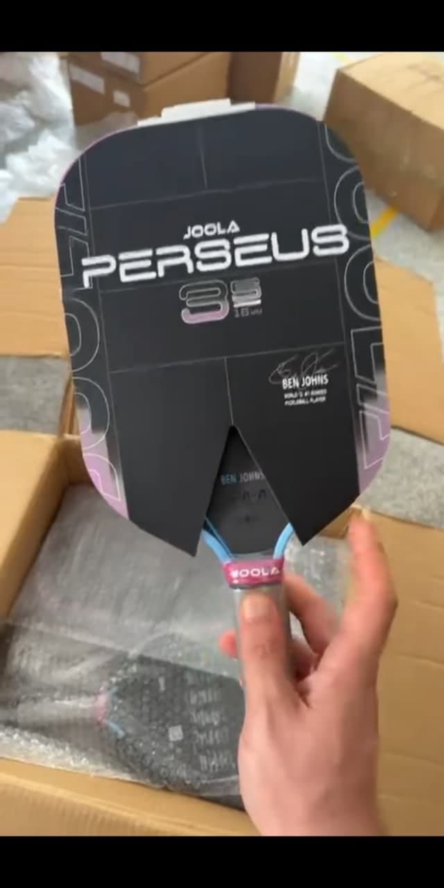 Joola Ben Johns PERSEUS 3s 16mm Pickleball Paddle pink & blue shade