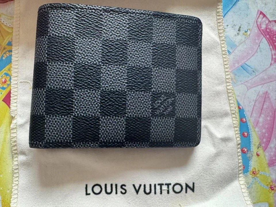 Louis Vuitton Multiple Bifold Wallet Damier Graphite Canvas Black