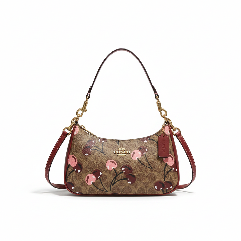 Coach Signature Cherry Print Shoulder Bag