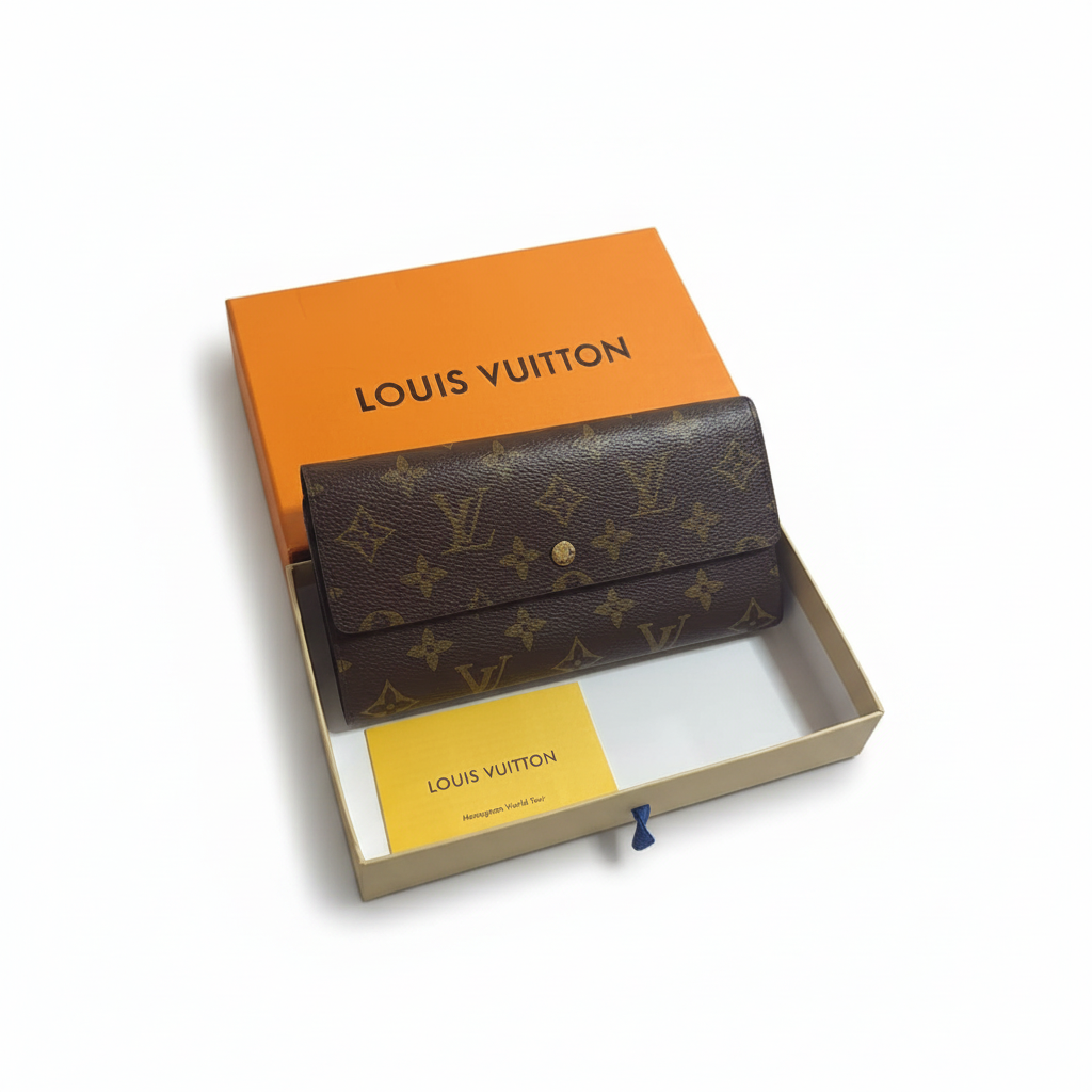 Louis Vuitton Monogram Long Wallet with Box
